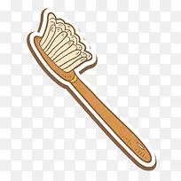 矢量木柄牙刷素材-空若网 矢量木柄牙刷素材-空若网