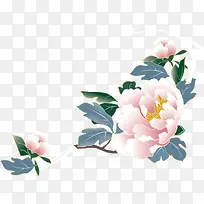 牡丹花装饰矢量图边框-空若网 牡丹花装饰矢量图边框-空若网