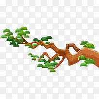 手绘绿色树枝图片-空若网 手绘绿色树枝图片-空若网