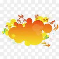 海报背景元素 橘黄色 扁平化-空若网 海报背景元素 橘黄色 扁平化-空若网