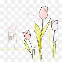 手绘郁金香-空若网 手绘郁金香-空若网