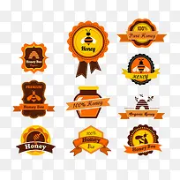 蜂蜜矢量素材标签-空若网 蜂蜜矢量素材标签-空若网