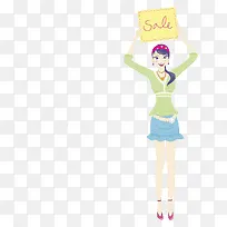 举牌促销美女-空若网 举牌促销美女-空若网