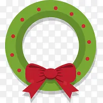 绿色蝴蝶结圣诞节草圈-空若网 绿色蝴蝶结圣诞节草圈-空若网