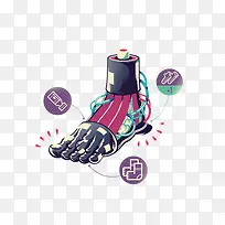 卡通手绘脚-空若网 卡通手绘脚-空若网