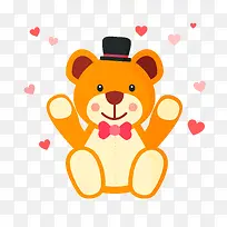 卡泰迪熊与爱心-空若网 卡泰迪熊与爱心-空若网