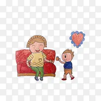 和妈妈玩耍的小孩-空若网 和妈妈玩耍的小孩-空若网