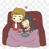 沙发依偎爱心情侣-空若网 沙发依偎爱心情侣-空若网