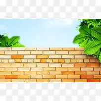 可爱绿叶墙壁图片-空若网 可爱绿叶墙壁图片-空若网