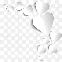 白色爱心元素-空若网 白色爱心元素-空若网
