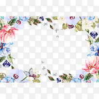 彩色花朵边框-空若网 彩色花朵边框-空若网