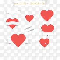 14款爱心和丝带设计矢量图-空若网 14款爱心和丝带设计矢量图-空若网