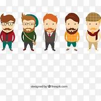 卡通时尚男子矢量素材下载,-空若网 卡通时尚男子矢量素材下载,-空若网