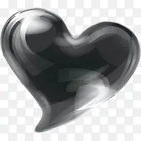 高清黑色水晶爱心装饰-空若网 高清黑色水晶爱心装饰-空若网
