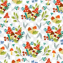 蘑菇装饰插画矢量-空若网 蘑菇装饰插画矢量-空若网