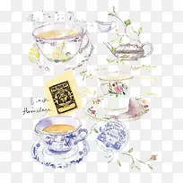 手绘茶杯-空若网 手绘茶杯-空若网
