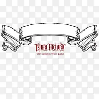 矢量手绘横幅标志-空若网 矢量手绘横幅标志-空若网