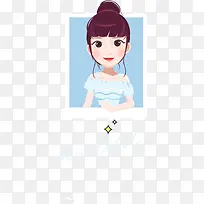 手绘可爱旅游女生-空若网 手绘可爱旅游女生-空若网