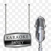 时尚麦克风卡拉OK派对海报-空若网 时尚麦克风卡拉OK派对海报-空若网