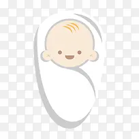 矢量手绘襁褓里的男婴-空若网 矢量手绘襁褓里的男婴-空若网