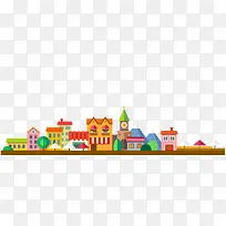 卡通街道房子-空若网 卡通街道房子-空若网