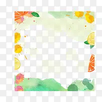 夏季手绘水果装饰边框-空若网 夏季手绘水果装饰边框-空若网