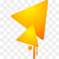 黄色三角形-空若网 黄色三角形-空若网