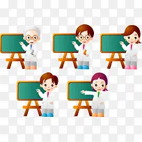 教育老师黑板矢量素材-空若网 教育老师黑板矢量素材-空若网