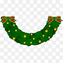 绿色圣诞节蝴蝶结草环-空若网 绿色圣诞节蝴蝶结草环-空若网