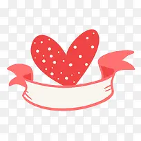 红色爱心条幅矢量图-空若网 红色爱心条幅矢量图-空若网