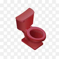 矢量卡通扁平化红色马桶png-空若网 矢量卡通扁平化红色马桶png-空若网