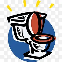 卡通马桶矢量-空若网 卡通马桶矢量-空若网