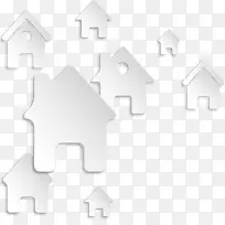 创意白色房屋矢量图-空若网 创意白色房屋矢量图-空若网