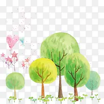 手绘树木素材-空若网 手绘树木素材-空若网