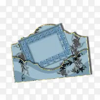 蓝色玻璃相框装饰-空若网 蓝色玻璃相框装饰-空若网