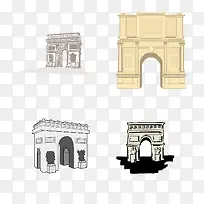 凯旋门矢量素材合集-空若网 凯旋门矢量素材合集-空若网