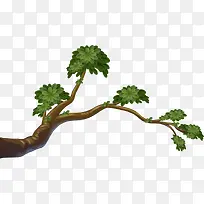 手绘清新自然树枝矢量素材-空若网 手绘清新自然树枝矢量素材-空若网