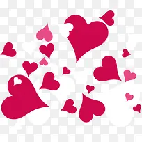 红色心形矢量印染素材-空若网 红色心形矢量印染素材-空若网