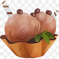 手绘巧克力雪球甜点-空若网 手绘巧克力雪球甜点-空若网