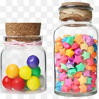 可爱彩色玻璃瓶星星-空若网 可爱彩色玻璃瓶星星-空若网