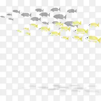创意扁平形状小鱼-空若网 创意扁平形状小鱼-空若网