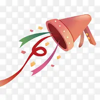 卡通手绘喇叭飘带-空若网 卡通手绘喇叭飘带-空若网