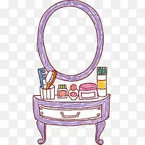 梳妆台png矢量素材-空若网 梳妆台png矢量素材-空若网
