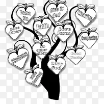 儿童画宝线艺术-爱情树-空若网 儿童画宝线艺术-爱情树-空若网