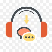 矢量耳机语音素材-空若网 矢量耳机语音素材-空若网
