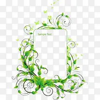 绿色边框贺卡PPT素材-空若网 绿色边框贺卡PPT素材-空若网