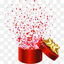 礼盒里的粉色爱心海报-空若网 礼盒里的粉色爱心海报-空若网