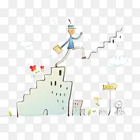 矢量手绘奔跑的男人-空若网 矢量手绘奔跑的男人-空若网