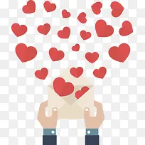 情人节红色爱心信封-空若网 情人节红色爱心信封-空若网