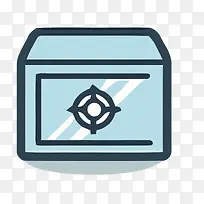 矢量蓝色保险柜素材-空若网 矢量蓝色保险柜素材-空若网